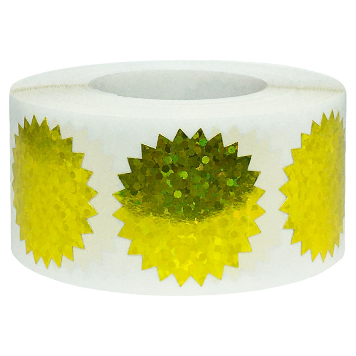 Yellow Sparkle Seal Labels 1" Round