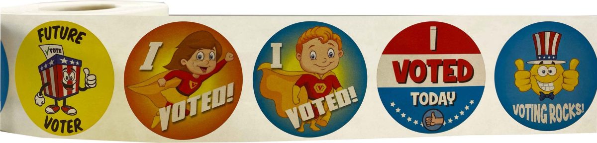 I Voted Stickers for Kids, 1.5-Inch Round, 500 Count