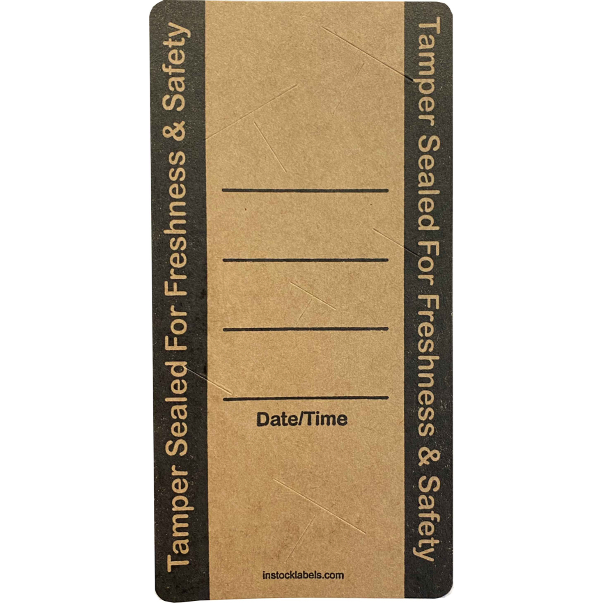 Kraft Sealed For Freshness and Safety Labels | 2 x 4" QTY 500 Kraft Sealed For Freshness and Safety Labels | 2 x 4" QTY 500