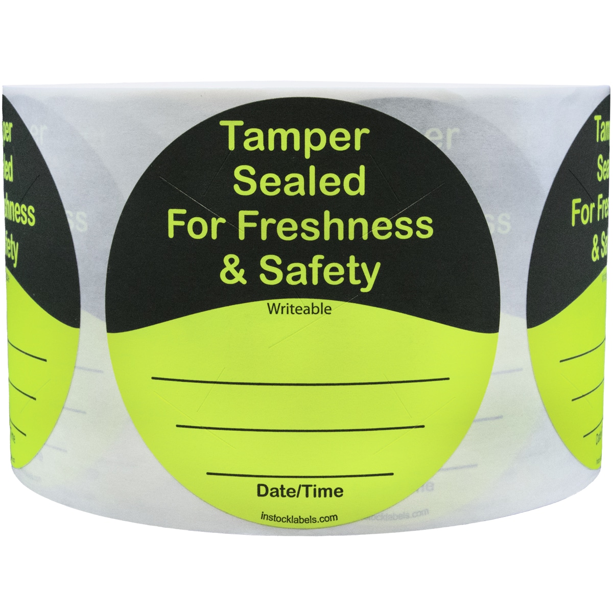 Fluorescent Yellow Tamper Sealed Labels | 3" Round QTY 500 Fluorescent Yellow Tamper Sealed Labels | 3" Round QTY 500