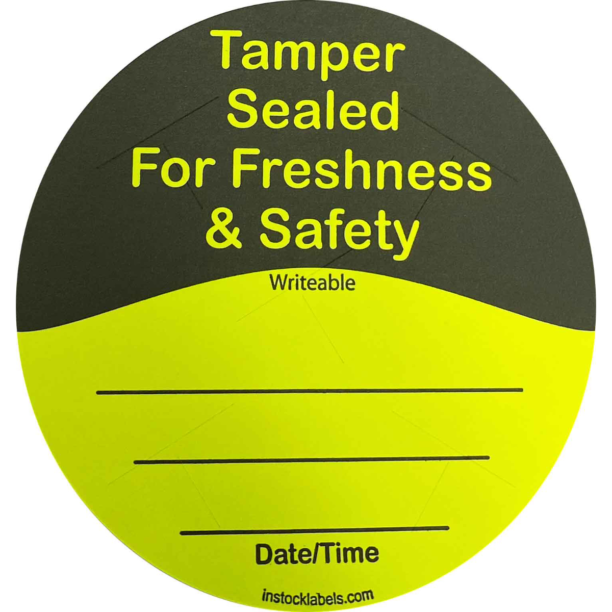 Fluorescent Yellow Tamper Sealed Labels | 3" Round QTY 500 Fluorescent Yellow Tamper Sealed Labels | 3" Round QTY 500