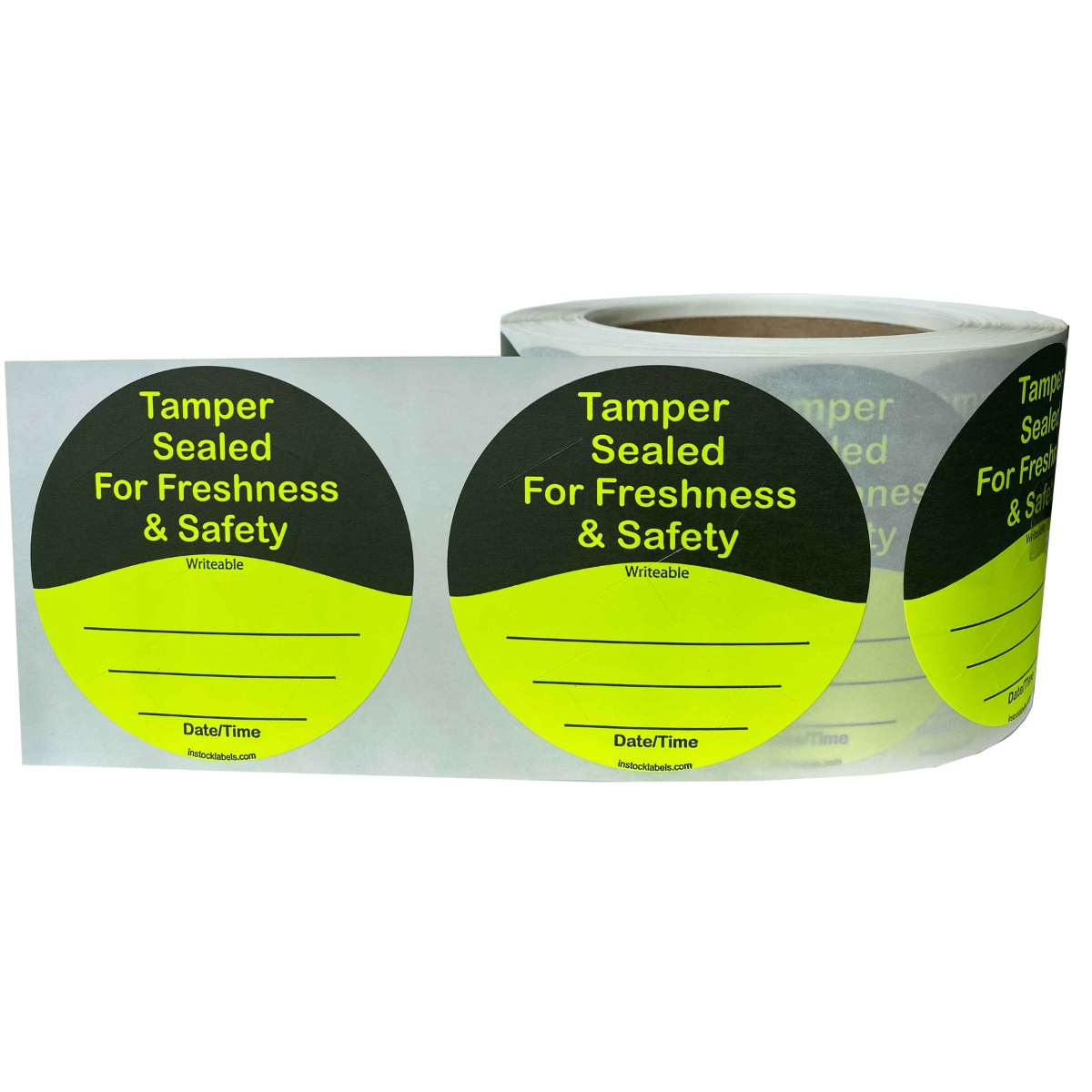 Fluorescent Yellow Tamper Sealed Labels | 3" Round QTY 500 Fluorescent Yellow Tamper Sealed Labels | 3" Round QTY 500
