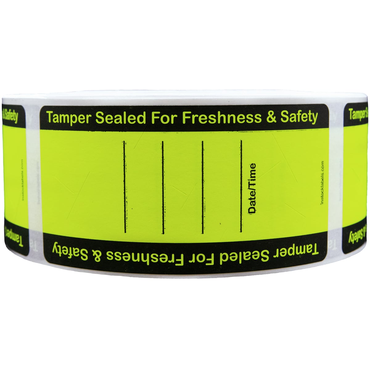 Fluorescent Yellow Sealed For Freshness and Safety Labels | 2 x 4" QTY 500
