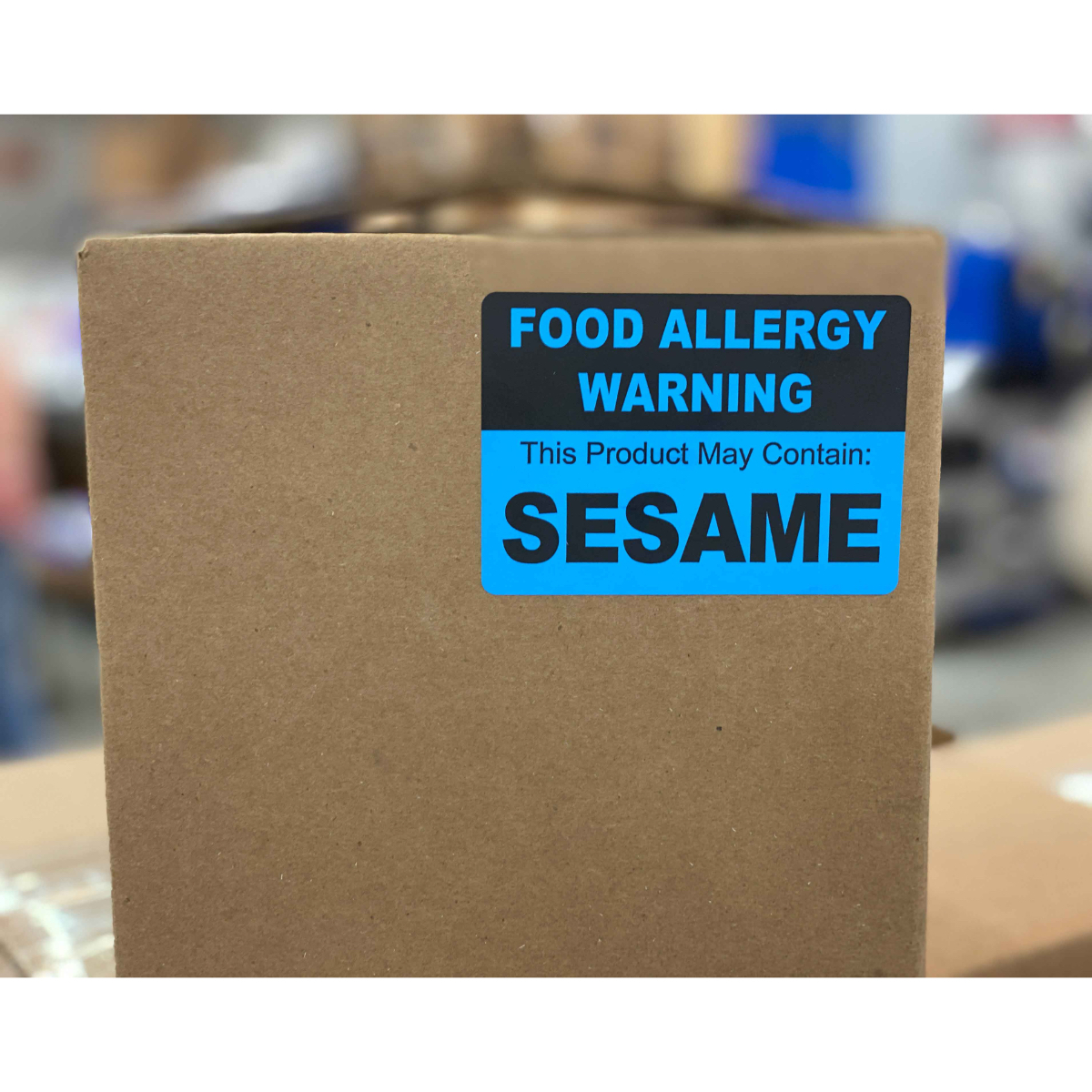 May Contain Sesame Allergy Warning Labels | 2.5" x 3.5" Rectangle QTY 500