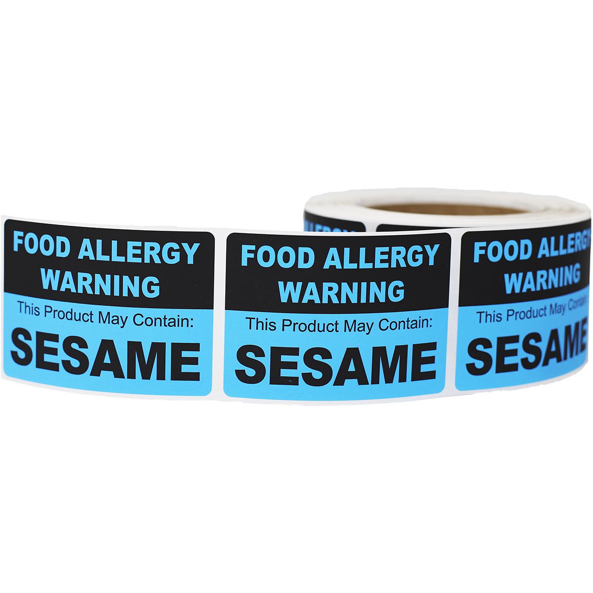 May Contain Sesame Allergy Warning Labels | 2.5" x 3.5" Rectangle QTY 500