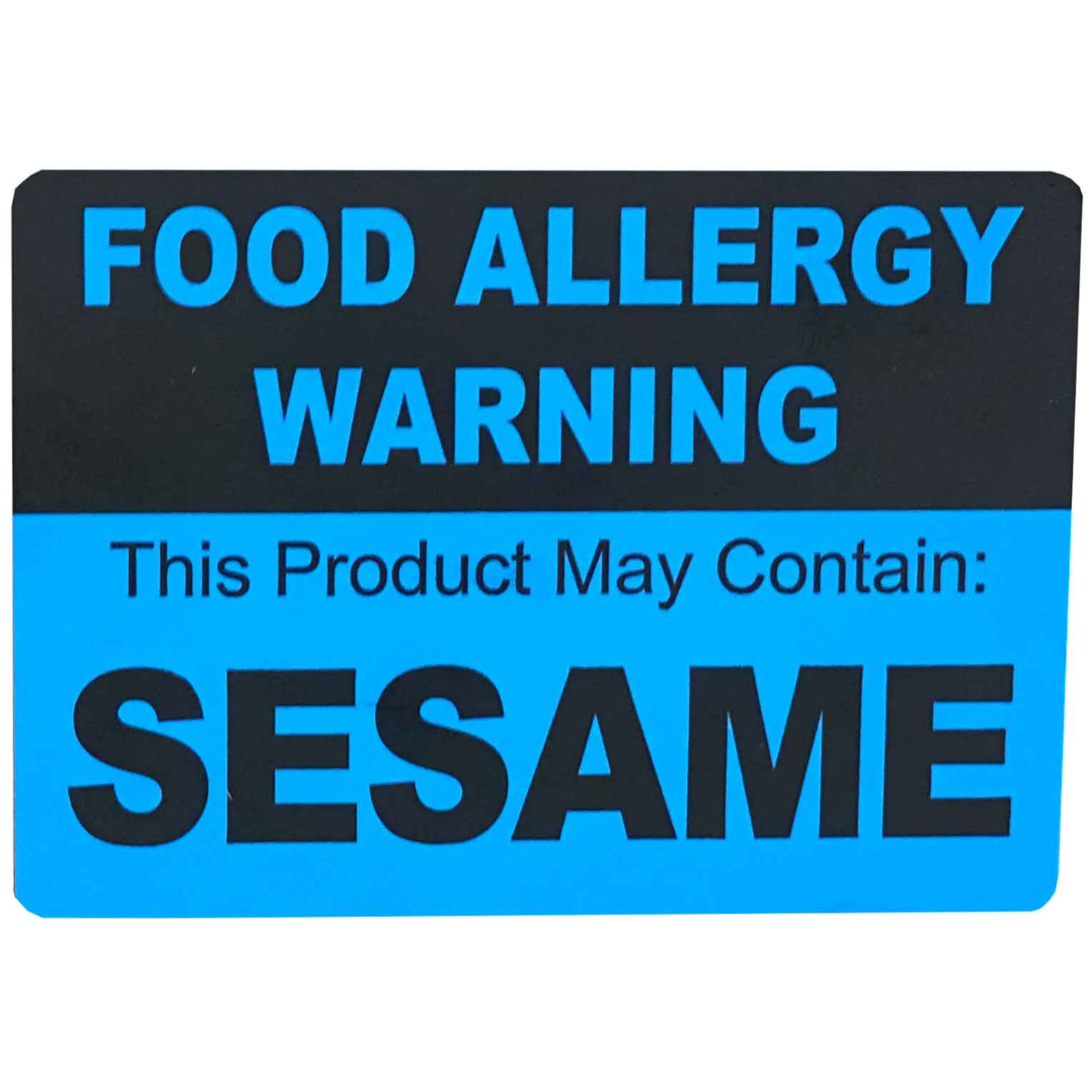 May Contain Sesame Allergy Warning Labels | 2.5" x 3.5" Rectangle QTY 500
