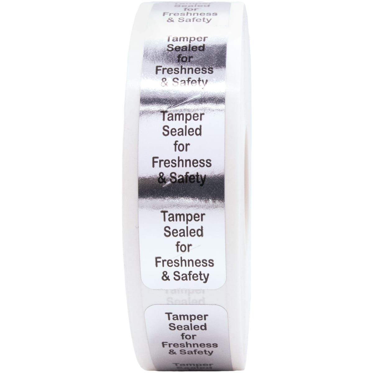 Silver Tamper Evident Fresh and Safe Labels QTY 500