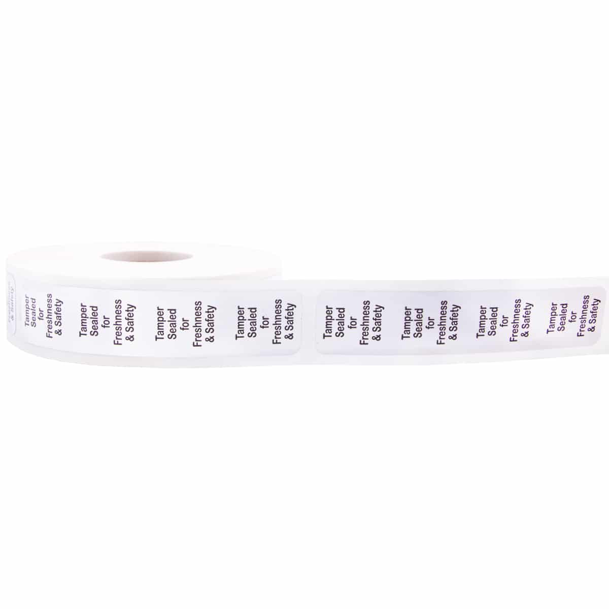 Silver Tamper Evident Fresh and Safe Labels QTY 500