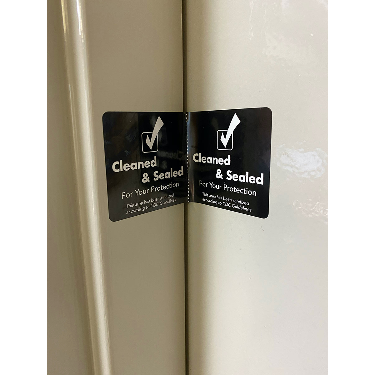 Cleaned and Sealed Black Tamper Door Safety Seals | 2" x 4" QTY 500 Cleaned and Sealed Black Tamper Door Safety Seals | 2" x 4" QTY 500