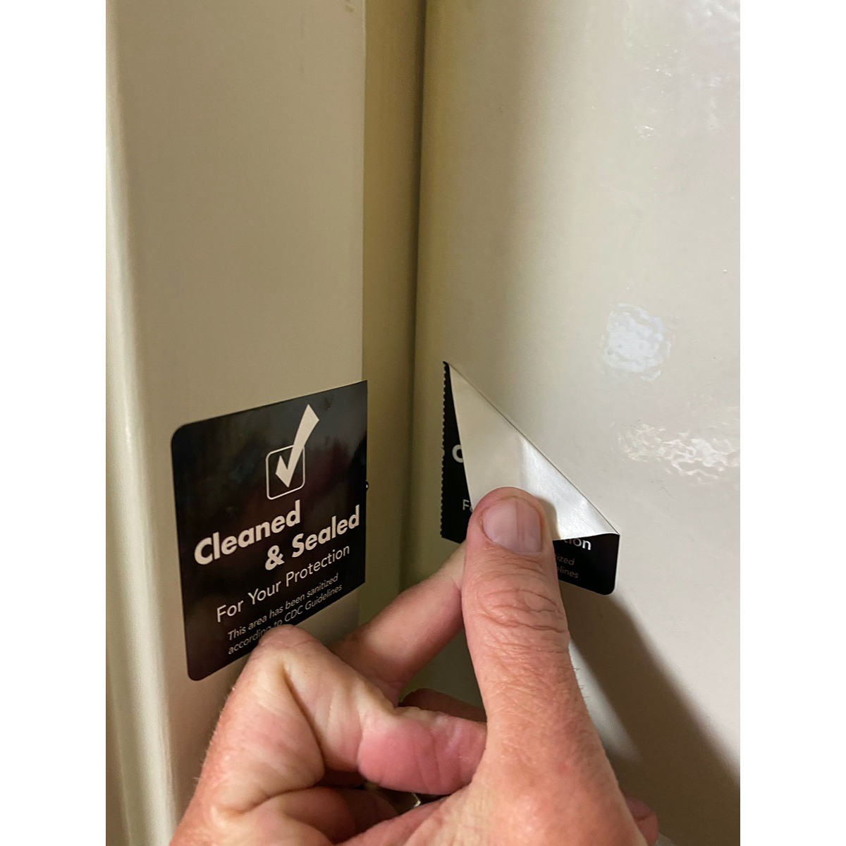 Cleaned and Sealed Black Tamper Door Safety Seals | 2" x 4" QTY 500 Cleaned and Sealed Black Tamper Door Safety Seals | 2" x 4" QTY 500