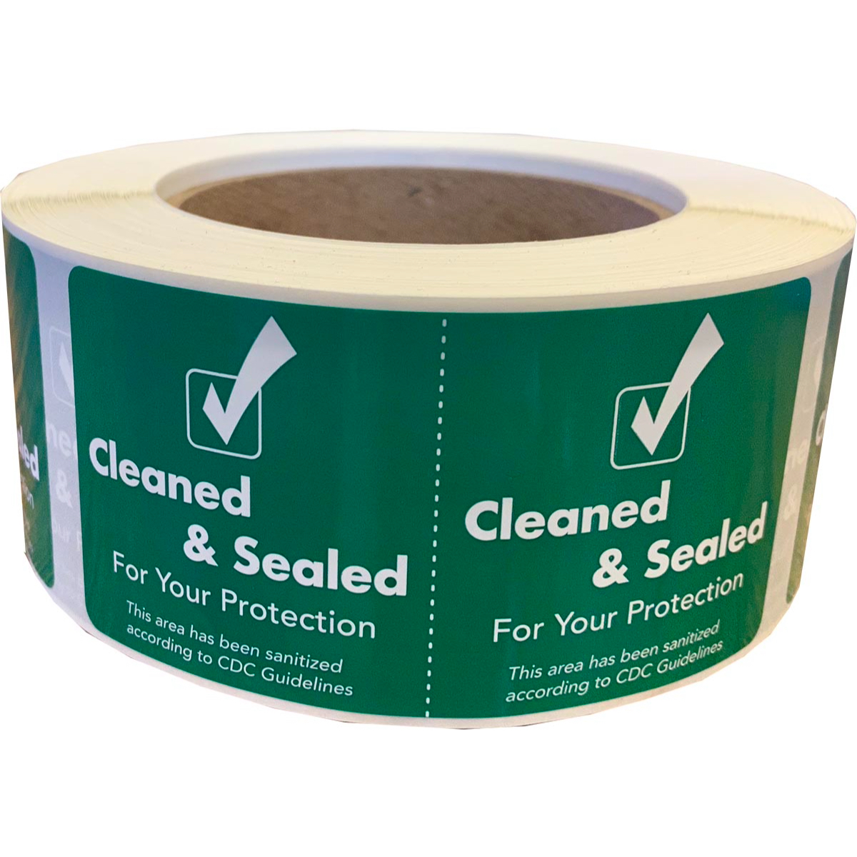 Cleaned and Sealed Green Tamper Door Safety Seals | 2" x 4" QTY 500 Cleaned and Sealed Green Tamper Door Safety Seals | 2" x 4" QTY 500