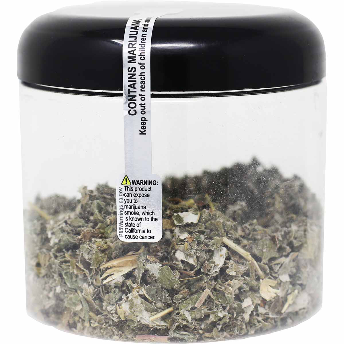 Metallic Silver California Prop 65 Cannabis Tamper Labels 0.5 ends (5/16 band) x 4" Barbell QTY 500