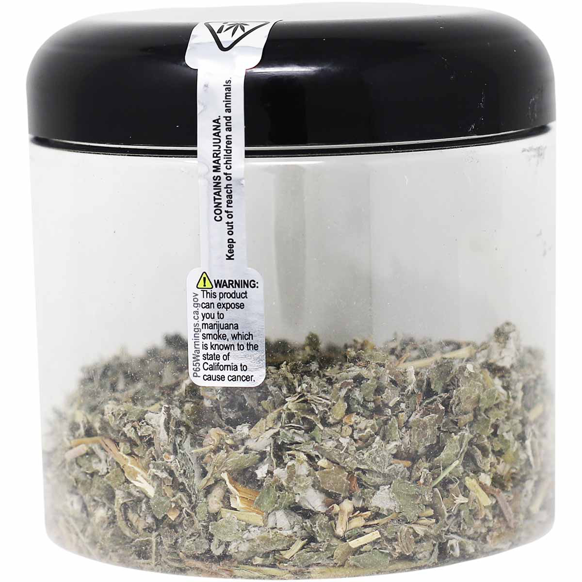 Metallic Silver California Prop 65 Cannabis Tamper Labels 0.5 ends (5/16 band) x 2.75" Barbell QTY 500