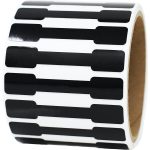 Black Blank Tamper Labels Barbell Shaped