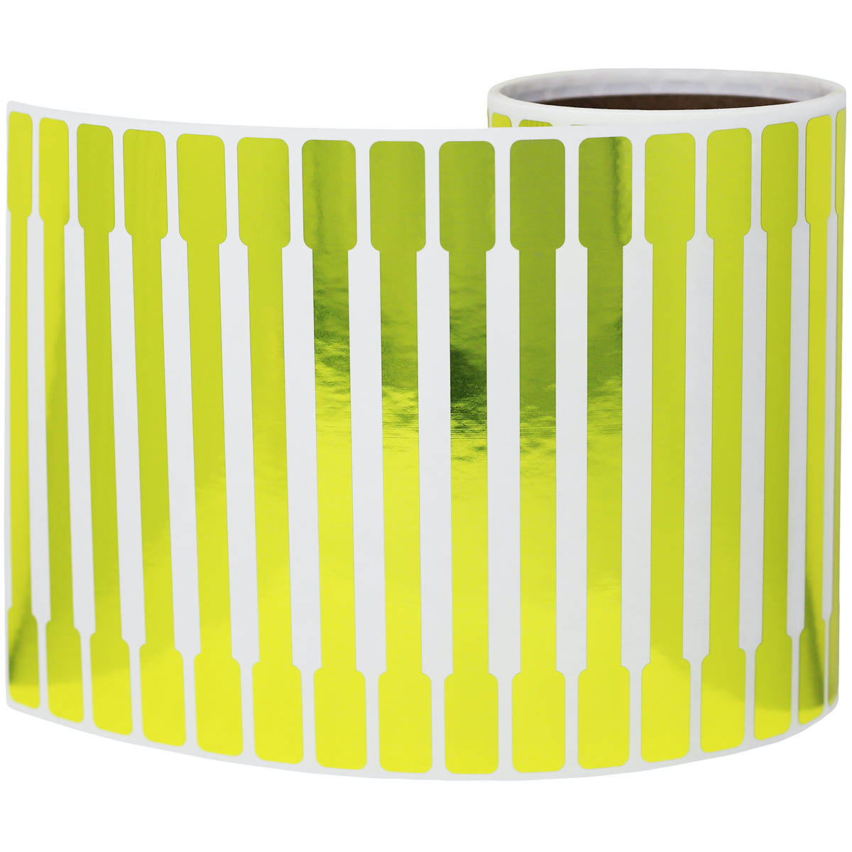 Metallic Gold Blank Tamper Labels 0.5 ends (5/16 band) x 6" Barbell shape QTY 500 Metallic Gold Blank Tamper Labels 0.5 ends (5/16 band) x 6" Barbell shape QTY 500