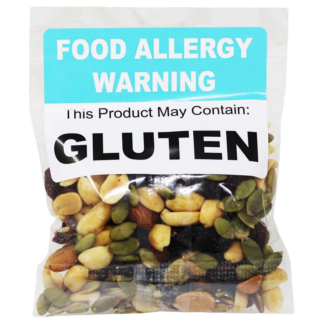 gluten warning labels