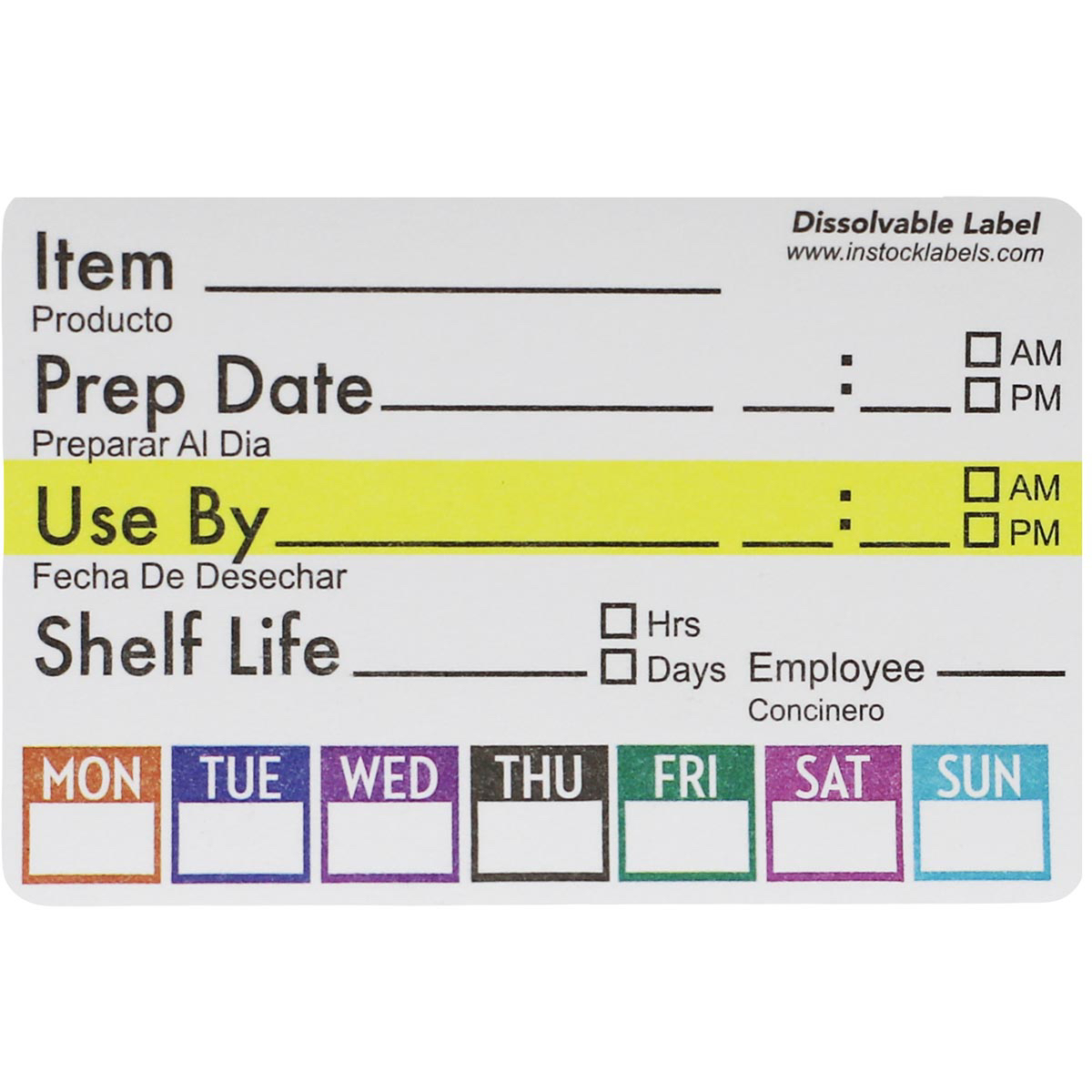 Universal Dissolvable Food Labels QTY 500