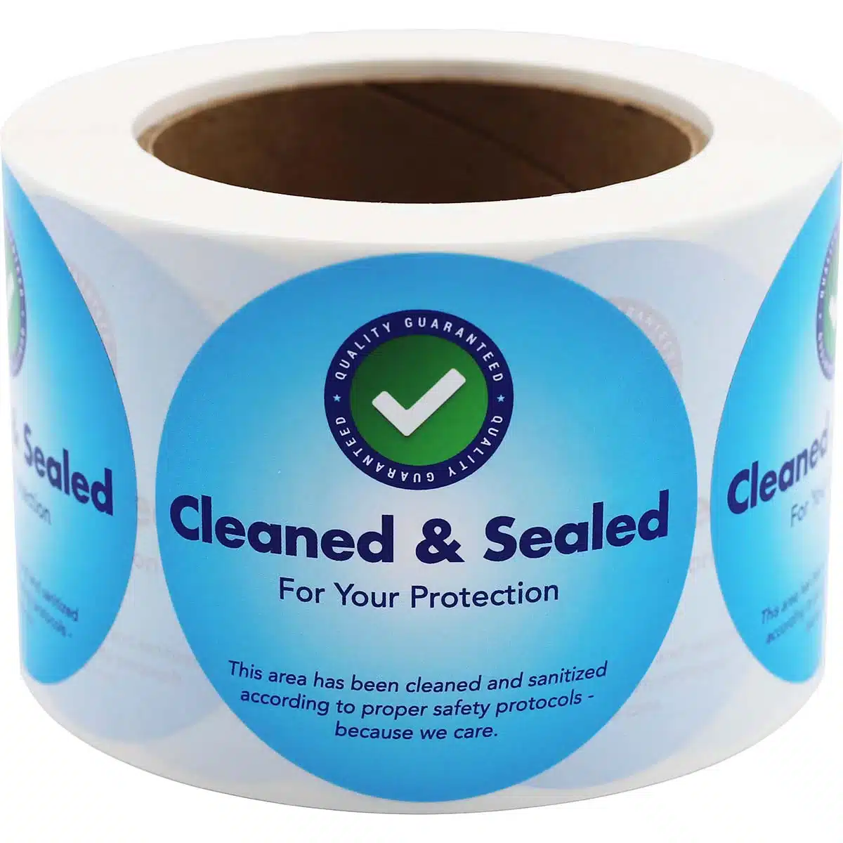 Blue Cleaned and Sealed Labels | 3″ Round QTY 500 Blue Cleaned and Sealed Labels | 3″ Round QTY 500