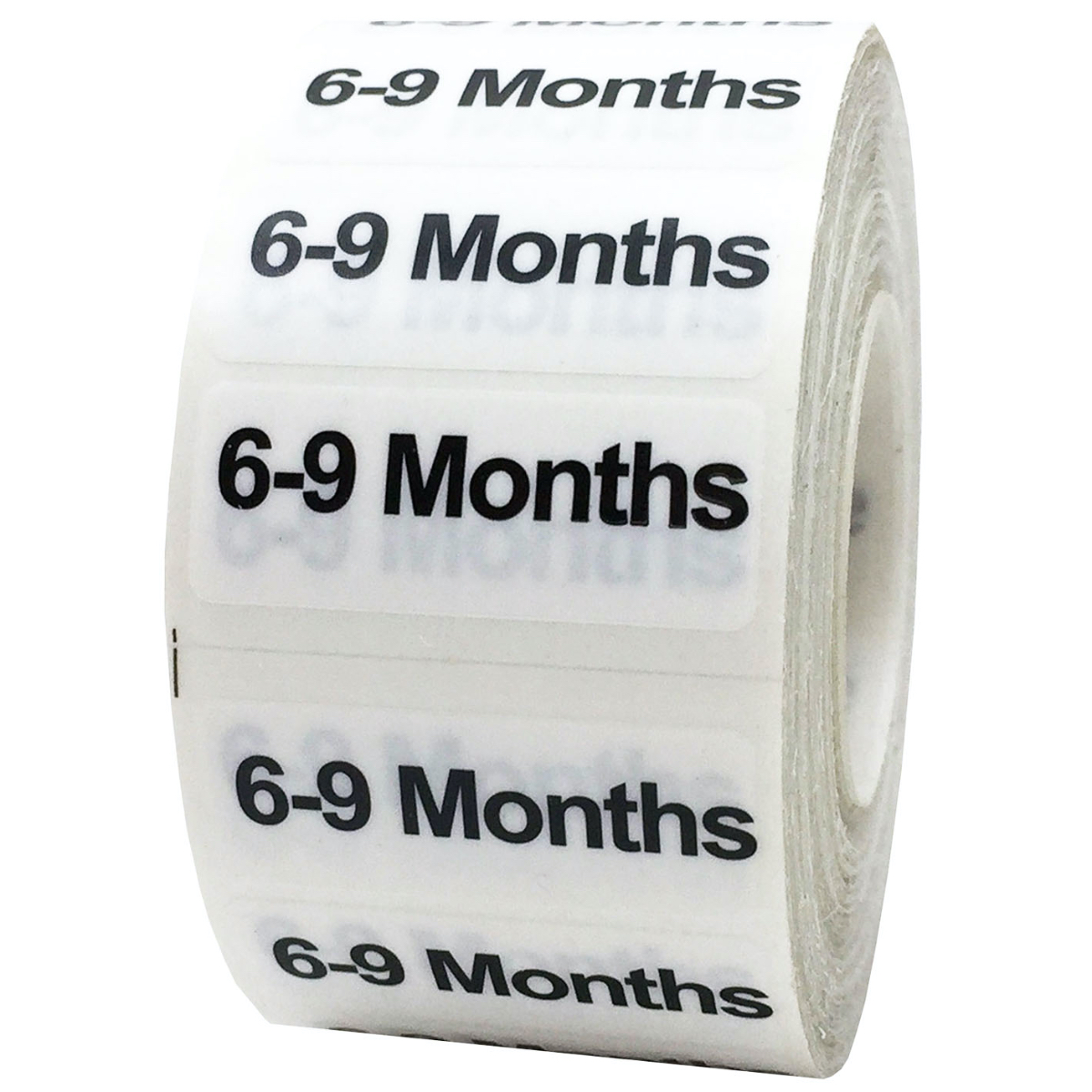 Ultra Clear Baby and Toddler Size Labels for Retail Shirts 1.25" x 5"