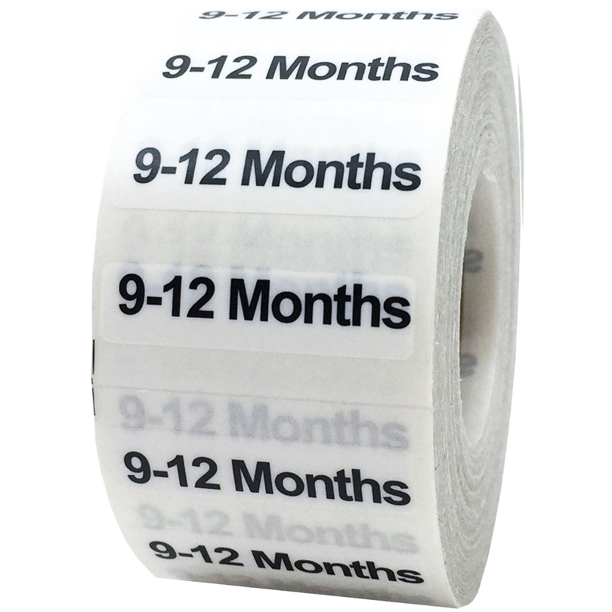 Ultra Clear Baby and Toddler Size Labels for Retail Shirts 1.25" x 5"