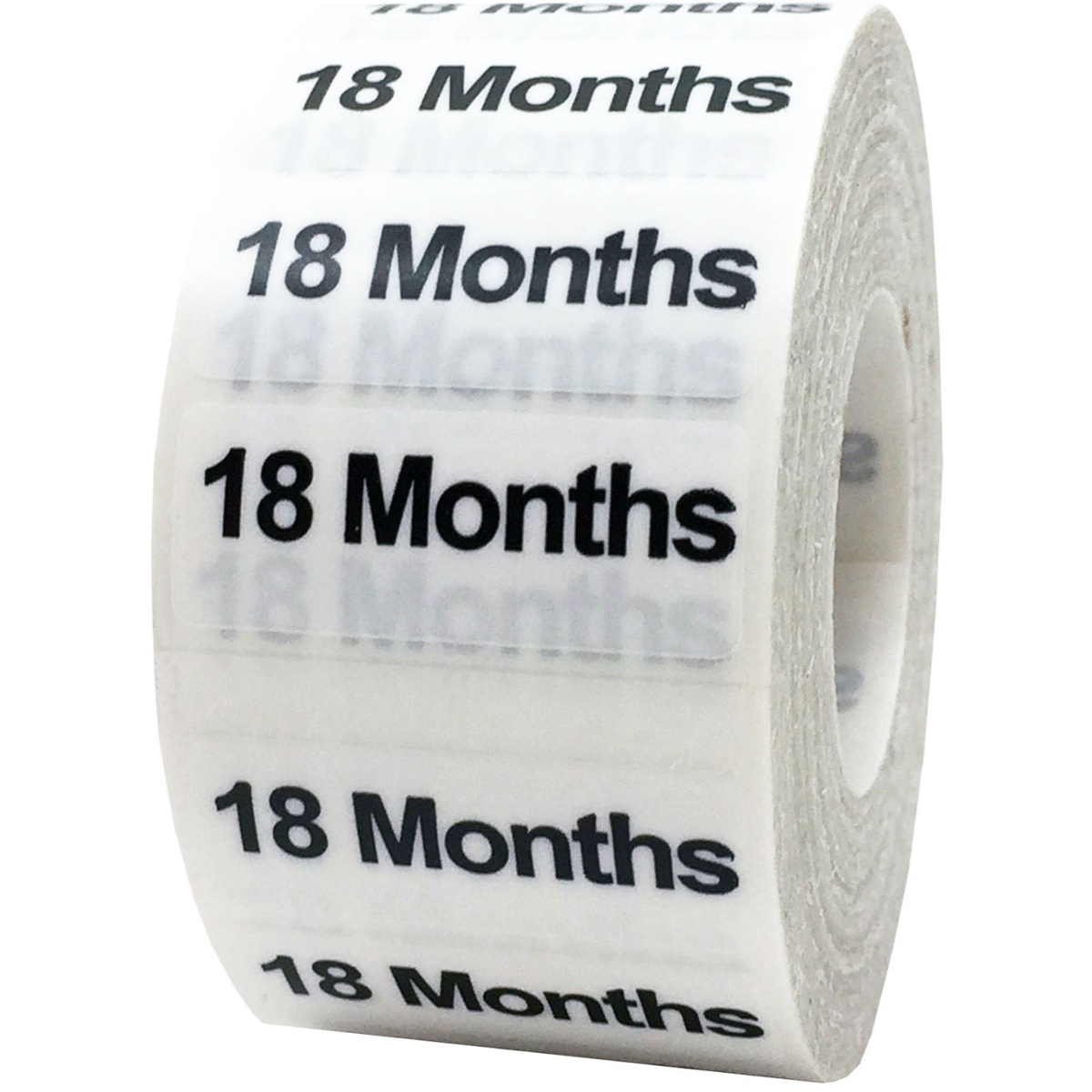 Ultra Clear Baby and Toddler Size Labels for Retail Shirts 1.25" x 5"