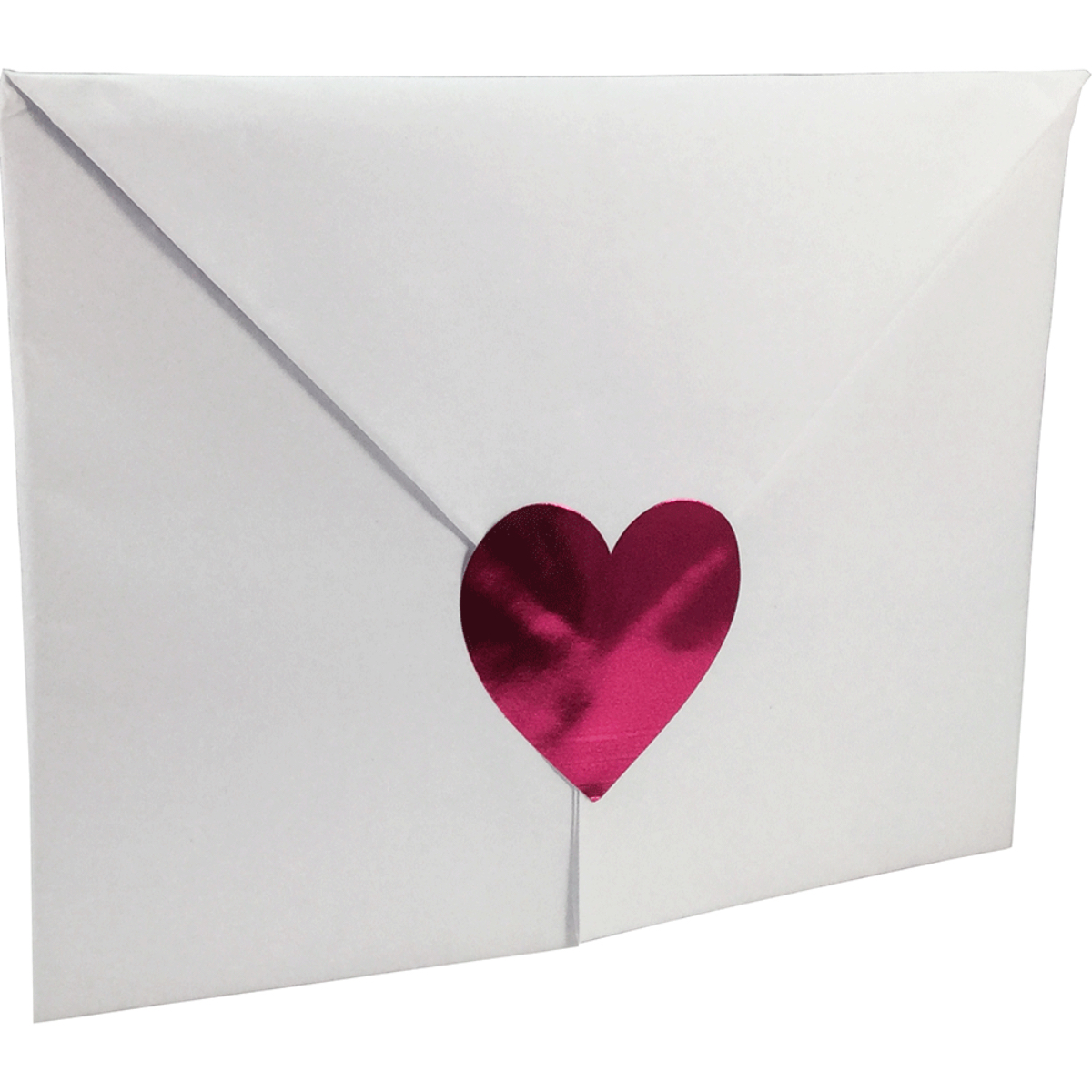 Metallic Red Heart Stickers 1.5" QTY 500