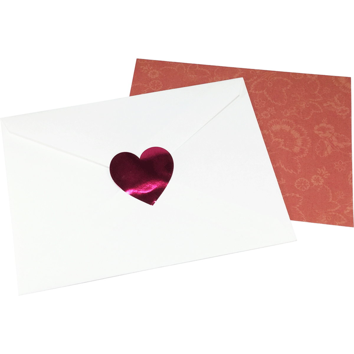 Metallic Red Heart Stickers 1.5" QTY 500