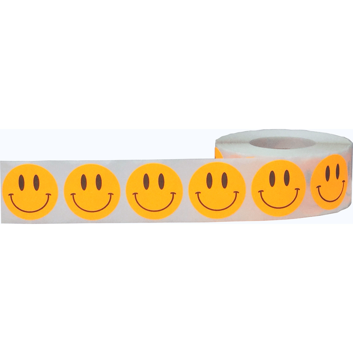Fluorescent Orange Smiley Face Stickers 1" QTY 500 Fluorescent Orange Smiley Face Stickers 1" QTY 500