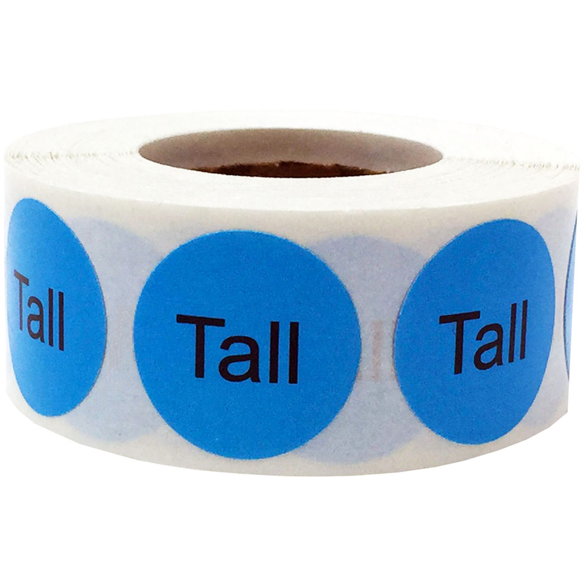 Colored Size Tall Round Standard Size Stickers for Shirts QTY 500 Colored Size Tall Round Standard Size Stickers for Shirts QTY 500