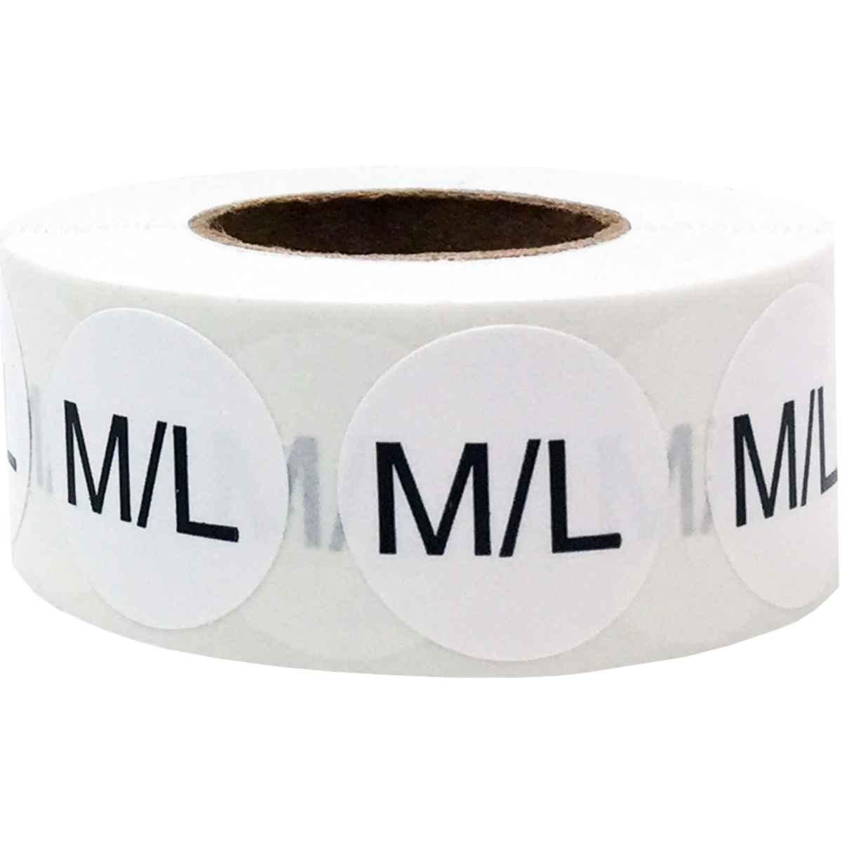 Black/White Round Standard Size Stickers for Shirts QTY 500