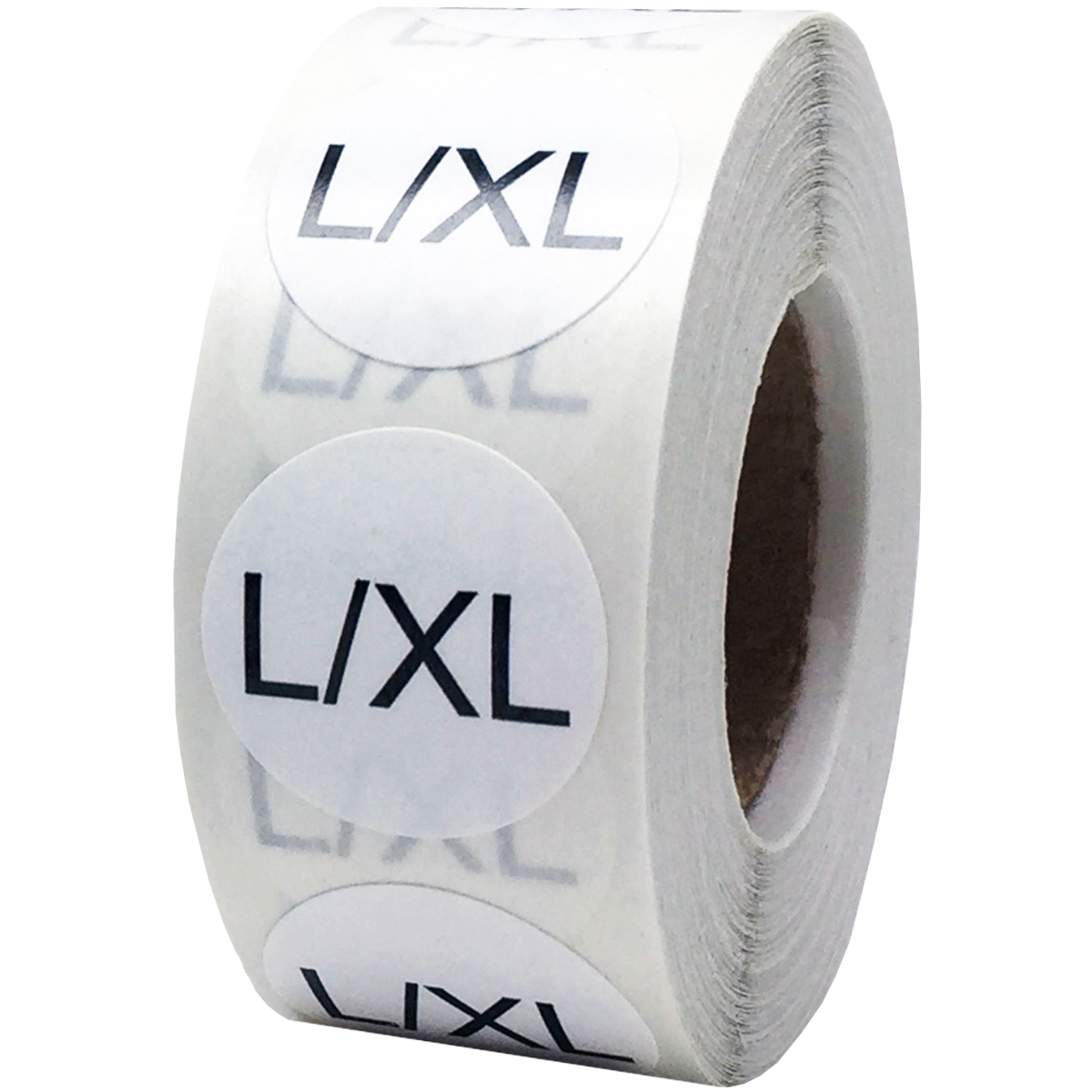 Black/White Round Standard Size Stickers for Shirts QTY 500
