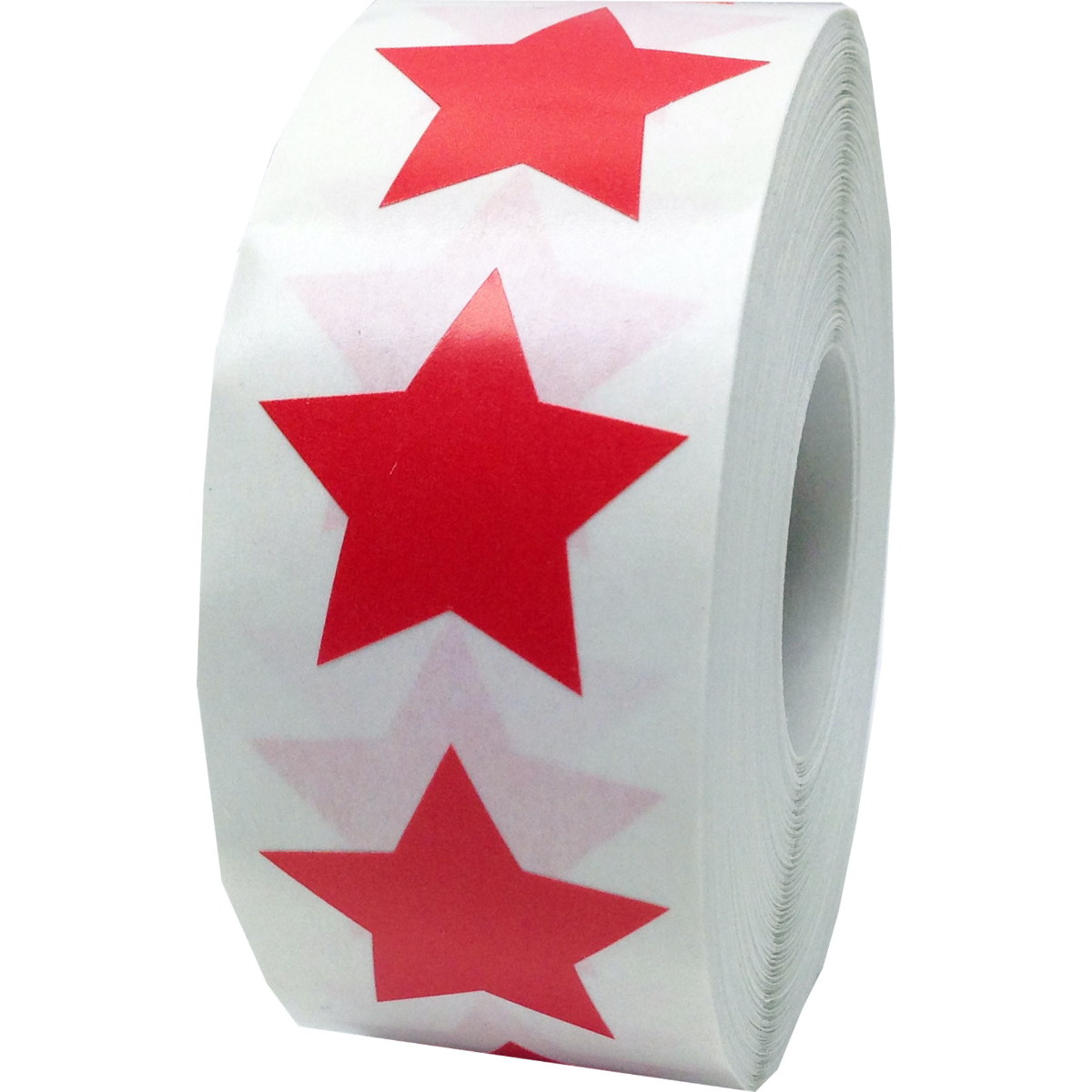 Red Star Stickers 1" QTY 500