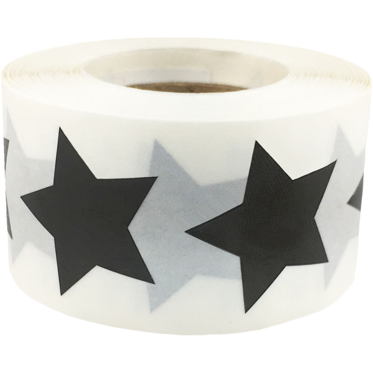 Black Star Stickers 1" Inch QTY 500
