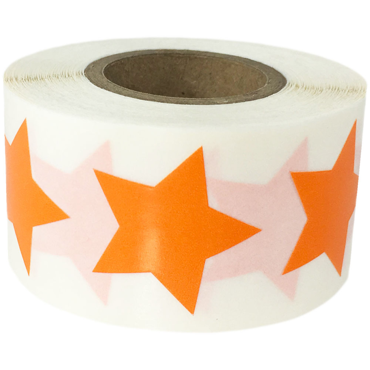 Orange Star Stickers 1" Inch QTY 500