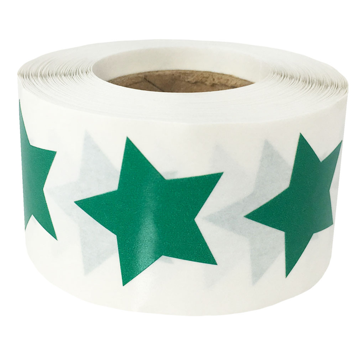Green Star Stickers 1" Inch QTY 500