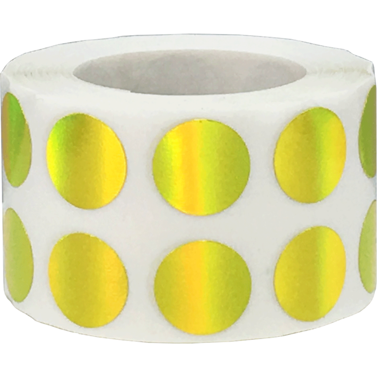 Small Holographic Yellow Dot Stickers 1/2" Round Small Holographic Yellow Dot Stickers 1/2" Round