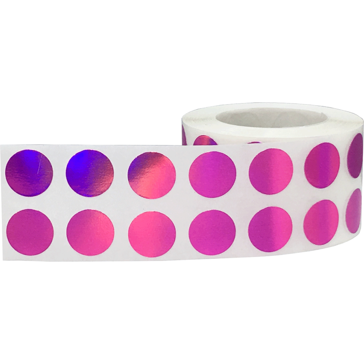 Small Metalized Hot Pink Dot Stickers 1/2" Round Small Metalized Hot Pink Dot Stickers 1/2" Round