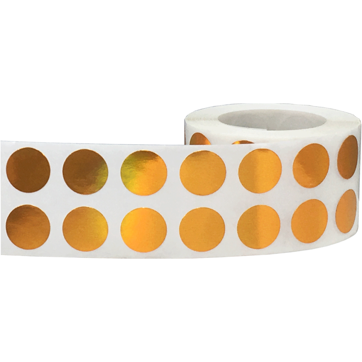 Small Metalized Orange Dot Stickers 1/2" Round Small Metalized Orange Dot Stickers 1/2" Round