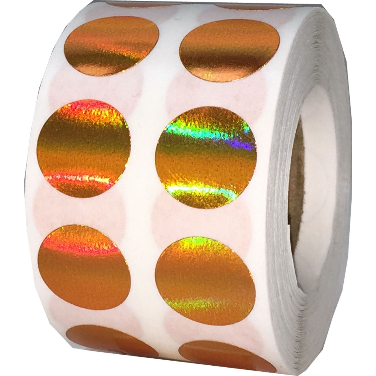 Small Metalized Orange Dot Stickers 1/2" Round Small Metalized Orange Dot Stickers 1/2" Round