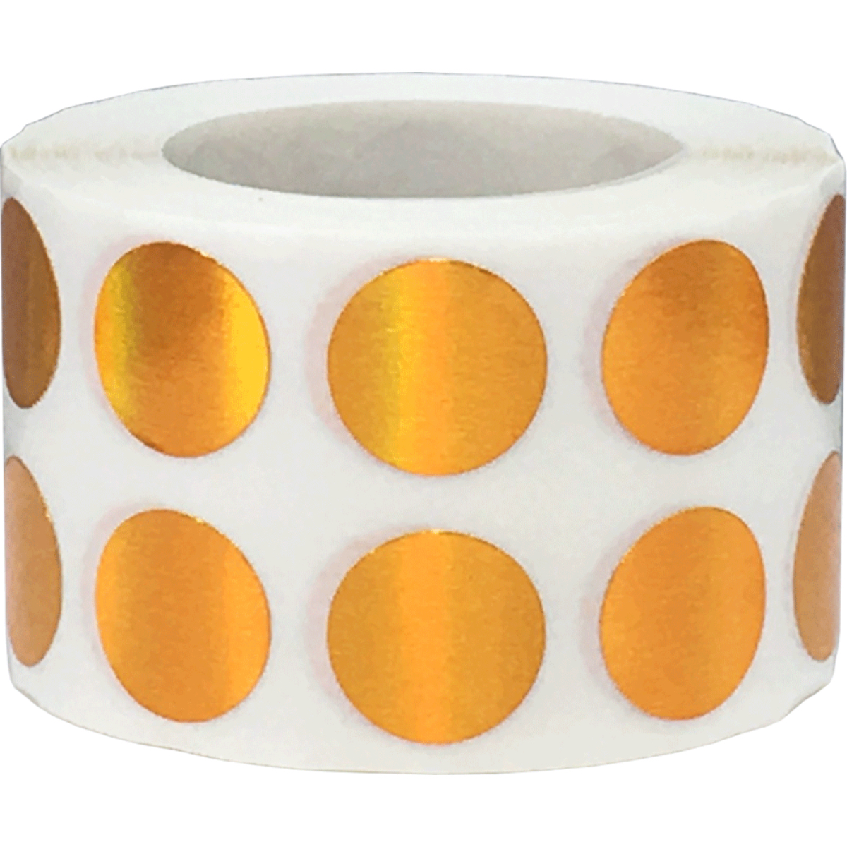 Small Metalized Orange Dot Stickers 1/2" Round Small Metalized Orange Dot Stickers 1/2" Round