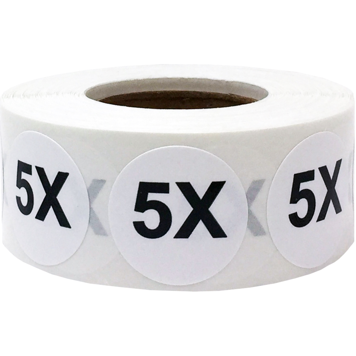Black/White Round Standard Size Stickers for Shirts QTY 500