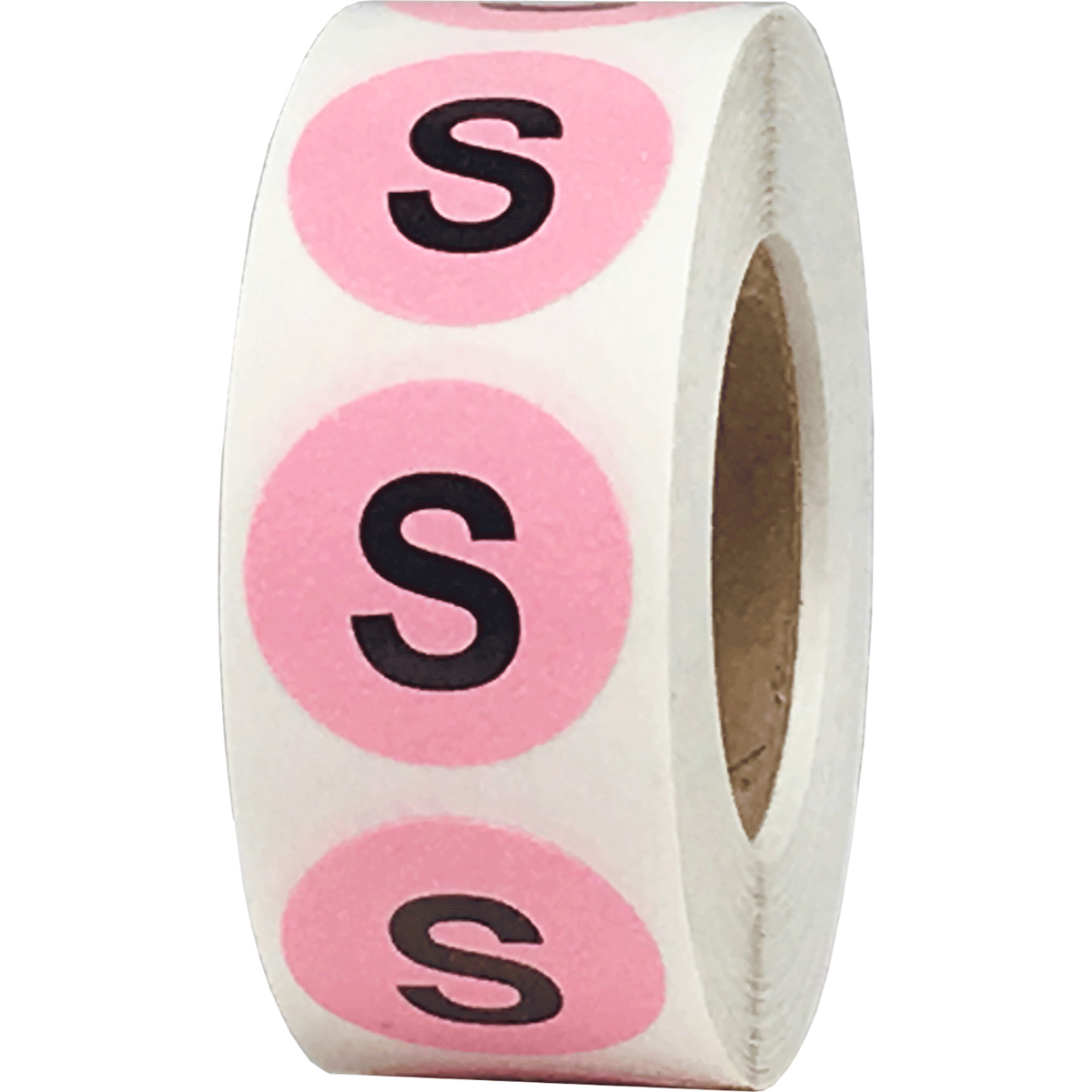 Pink Round Size Stickers for Shirts QTY 500