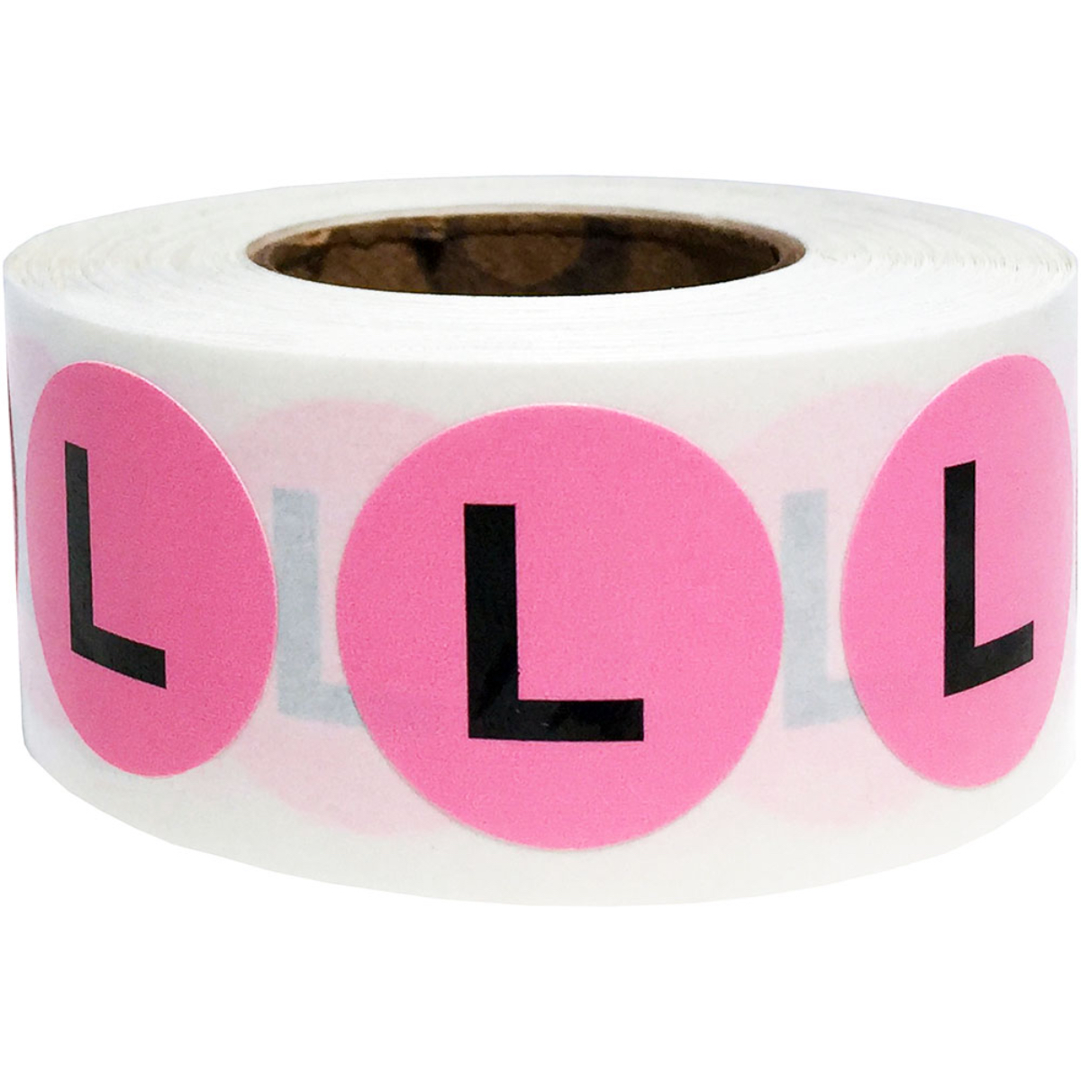 Pink Round Size Stickers for Shirts QTY 500