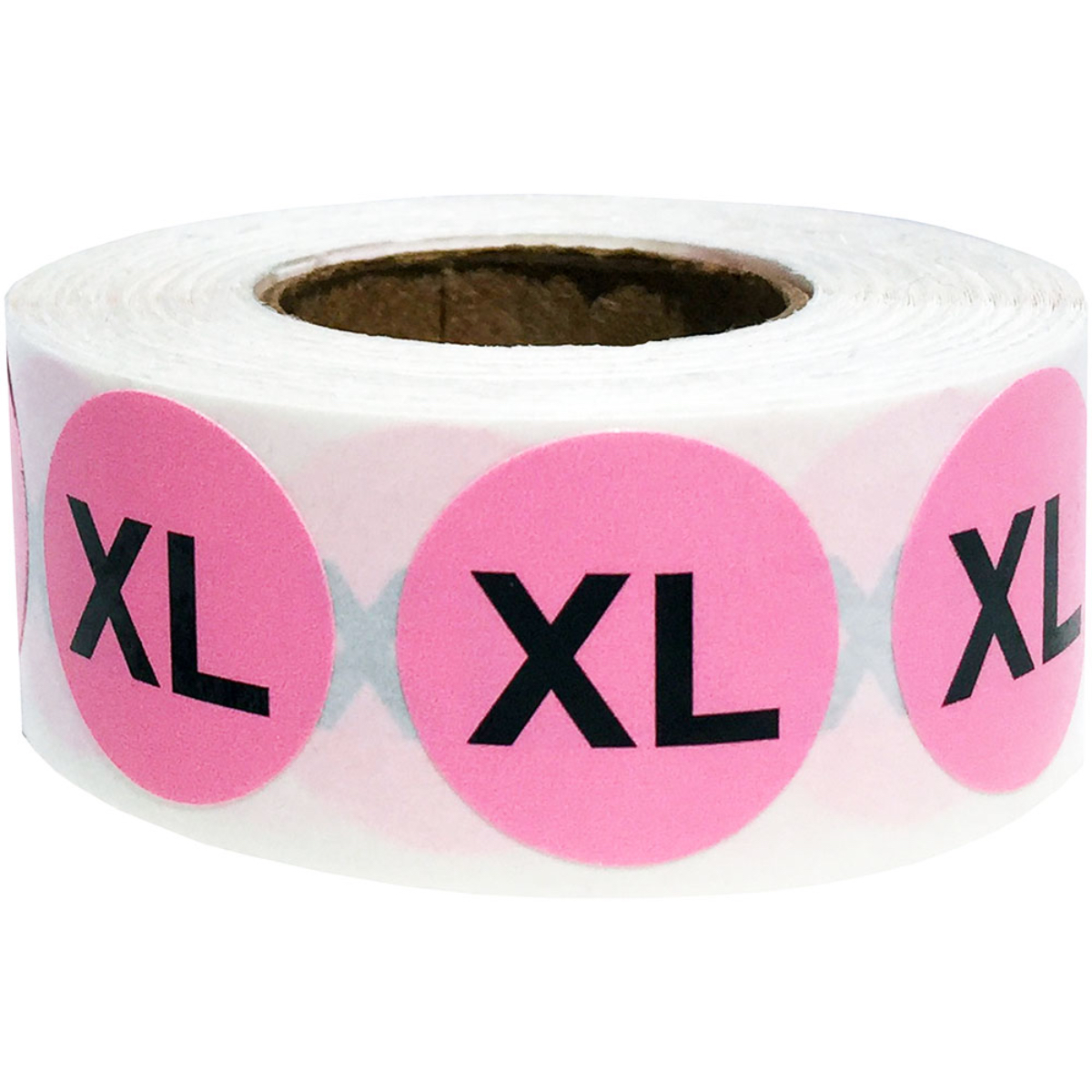 Pink Round Size Stickers for Shirts QTY 500