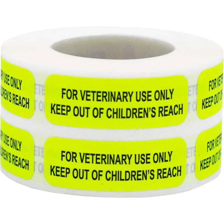 Vet Stickers Children Warning QTY 500