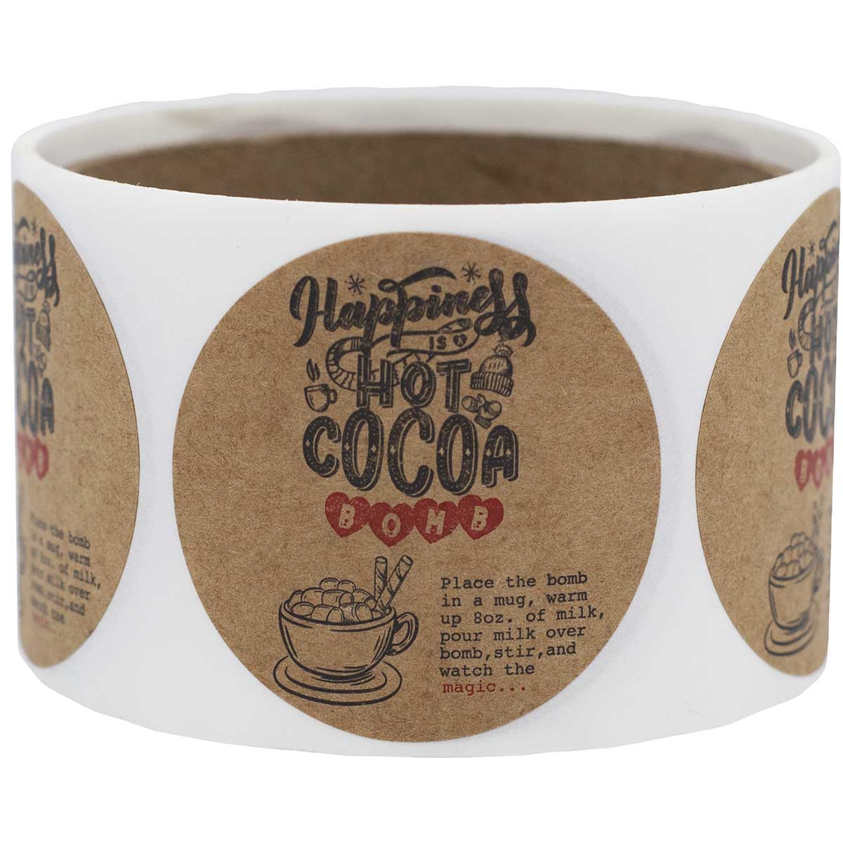 Hot Cocoa Bomb Labels Instructions Blue Design QTY 50 Hot Cocoa Bomb Labels Instructions Blue Design QTY 50