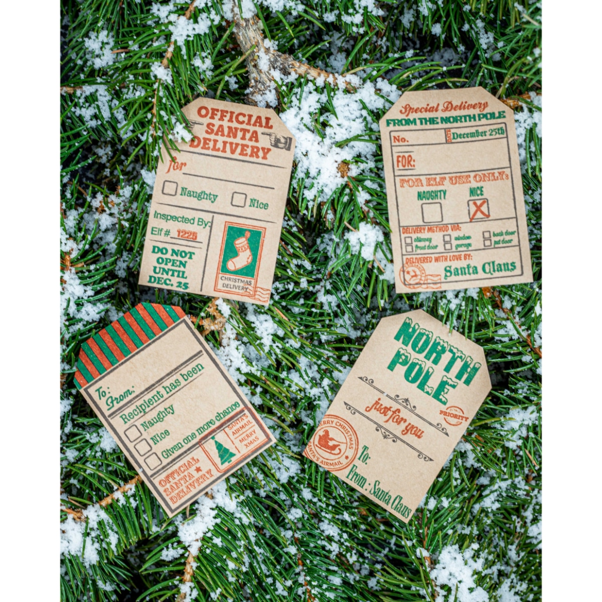 Kraft Vintage Christmas Gift Tags QTY 25 Kraft Vintage Christmas Gift Tags QTY 25