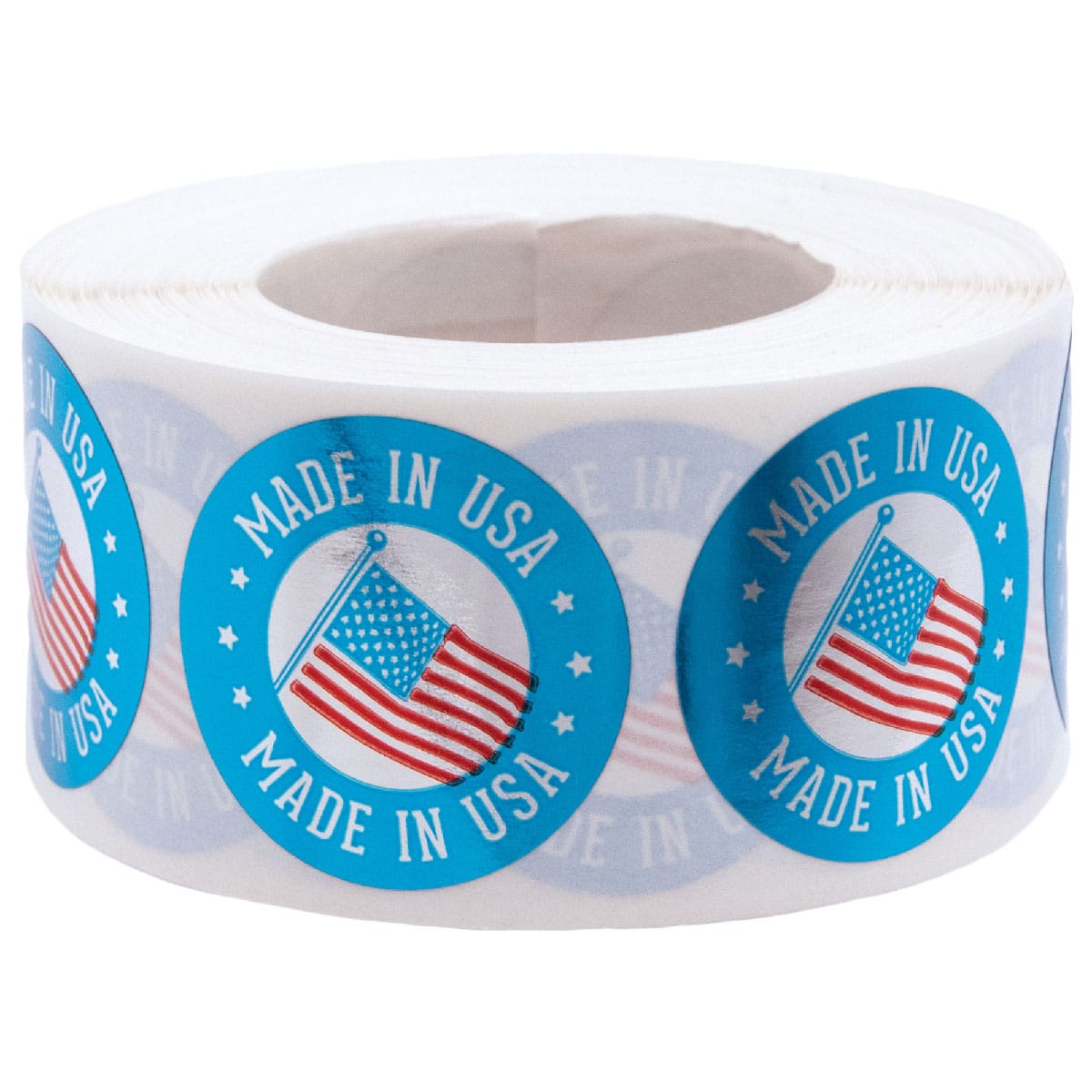 Made in USA Shiny Foil Stickers QTY 500