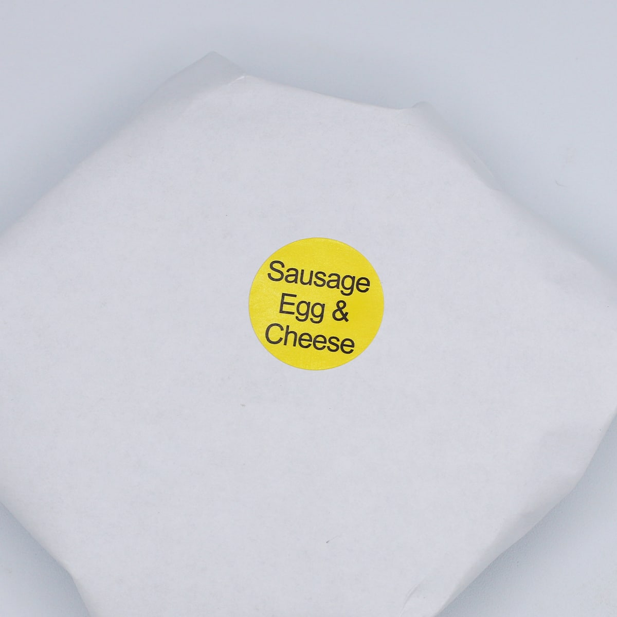Sausage, Egg and Cheese Yellow Deli Labels 1" Round QTY 500 Sausage, Egg and Cheese Yellow Deli Labels 1" Round QTY 500