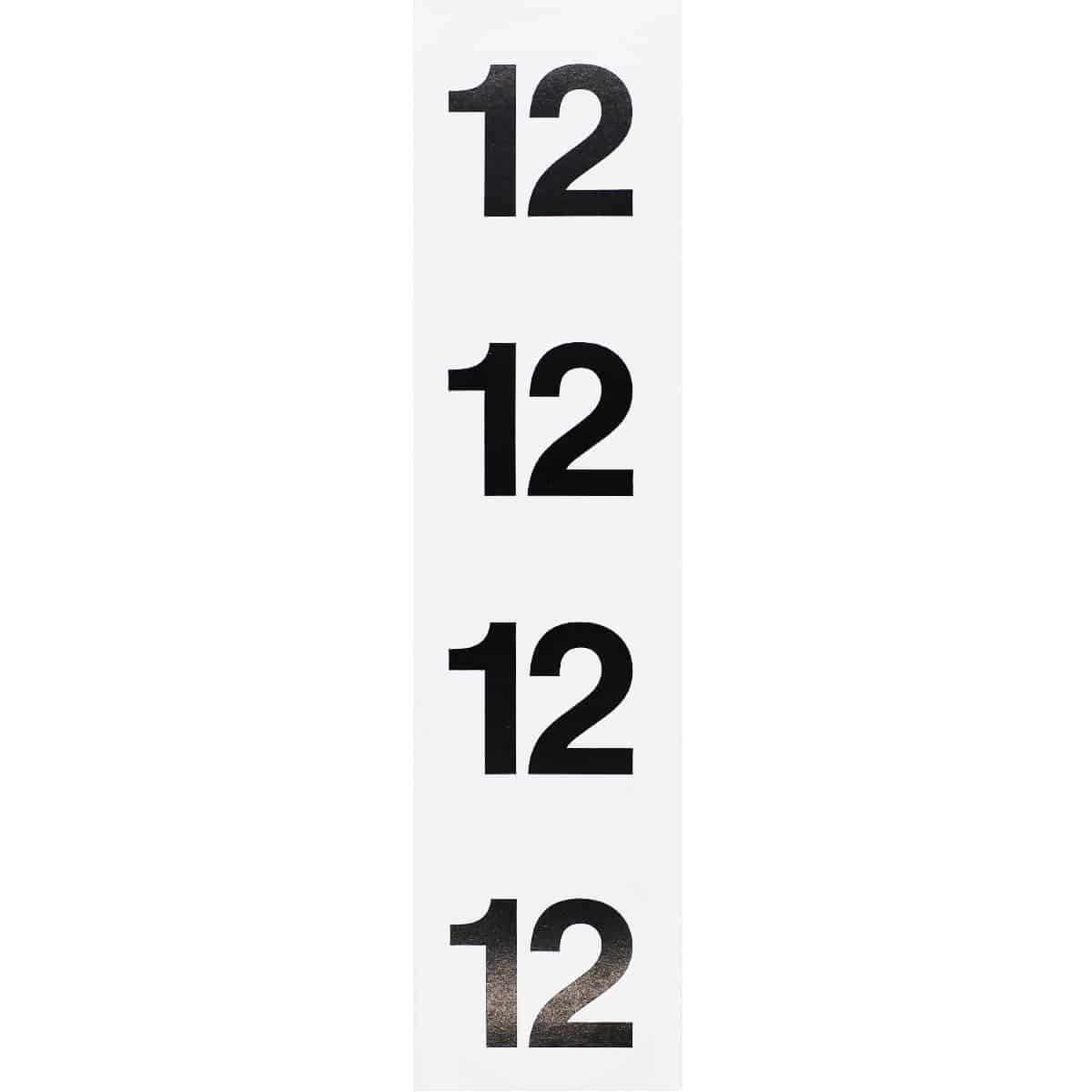 Number 12 Stickers Black/White 1.5" Round Quantity 500 Number 12 Stickers Black/White 1.5" Round Quantity 500